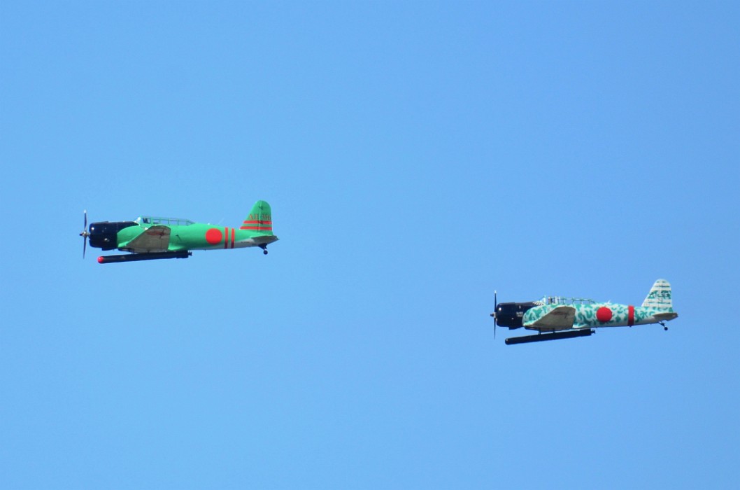 Two Nakajima B5N Kates in Flight