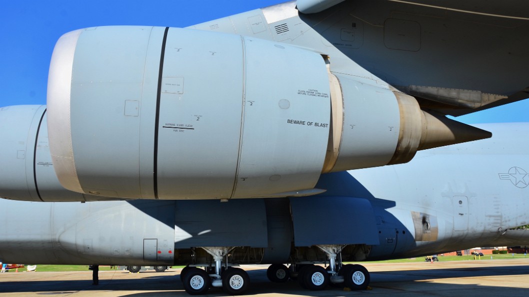 One of the Pratt and Whitney 2000 Engines