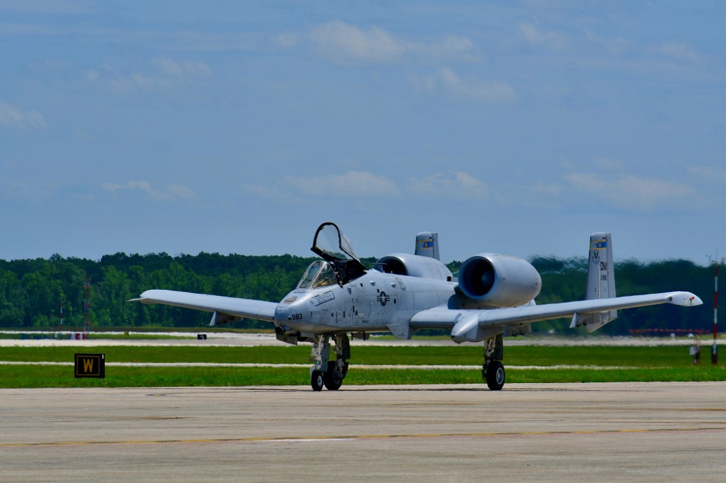 A-10 Canopy Open as it Taxis