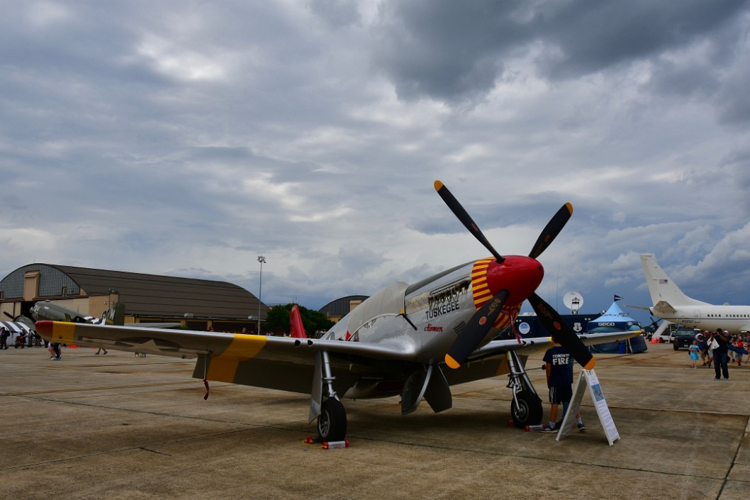 Storm Coming in Over a Quiet P-51C Mustang