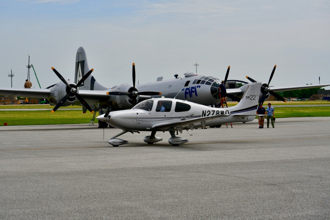 Cirrus SR22 in Front of the B-29