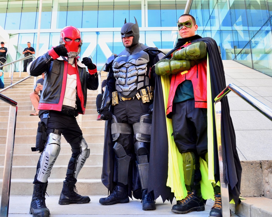 Red Hood, Batman, and Robin Ready for Action