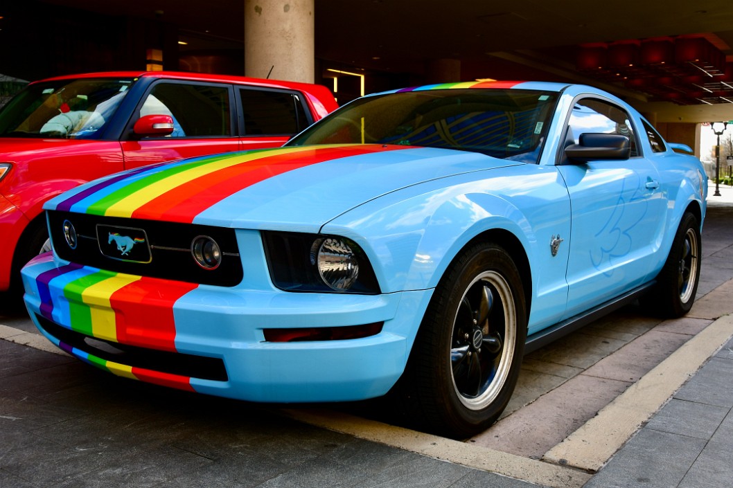 Fabulous Rainbow Dash Themed Mustang From Dashiepony
