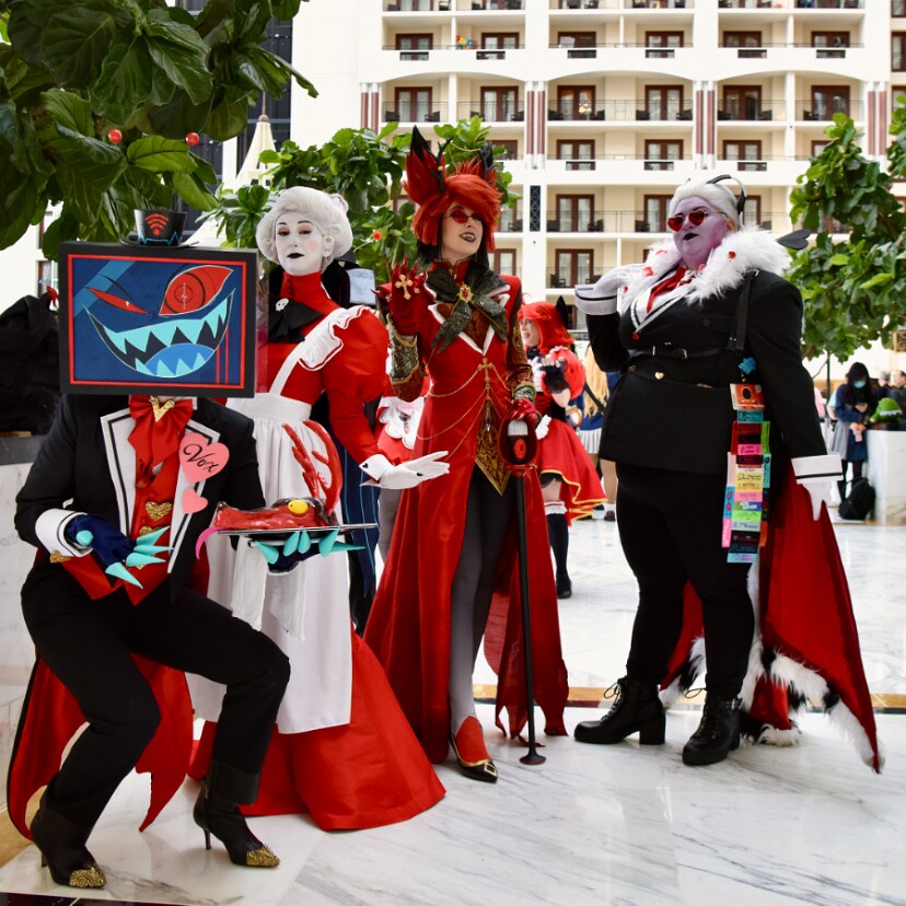 Vox, Niffty, Alastor, and Valentino Being Fierce and Stunning