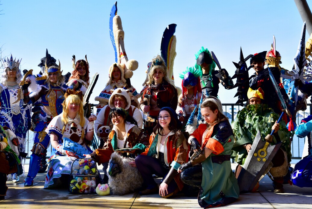 Center Portion of the Gathered Monster Hunters