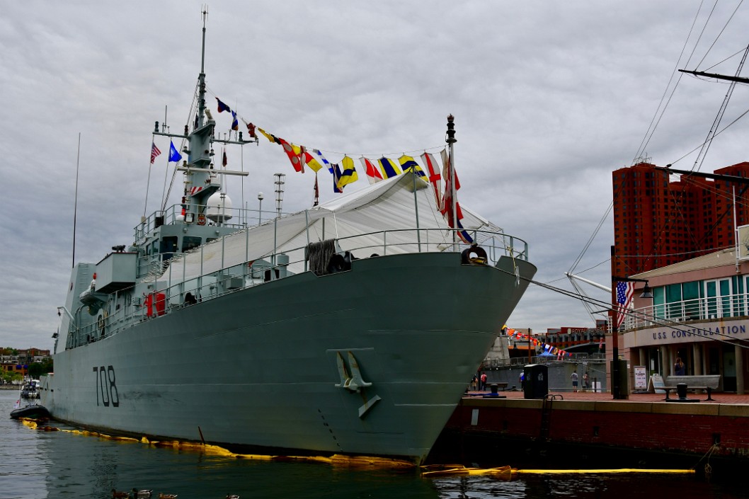 The HMCS Moncton Docked