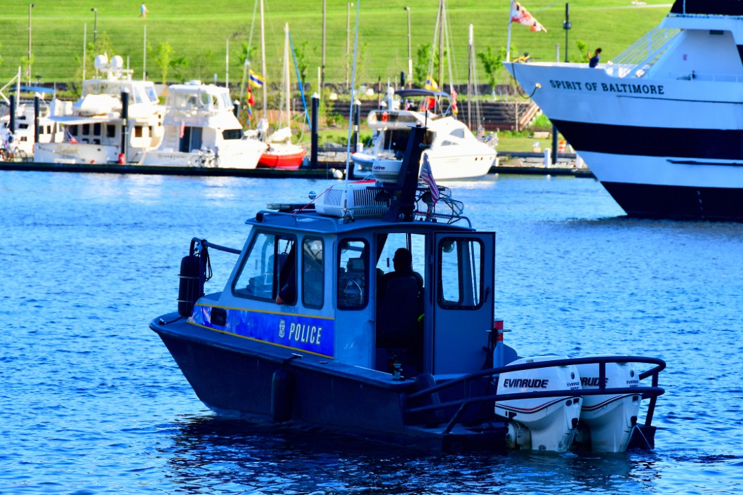 Little Police Boat Providing Security