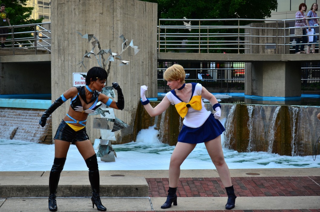 Sailor Star Maker and Sailor Uranus Having a Disagreement Sailor Star Maker and Sailor Uranus Having a Disagreement