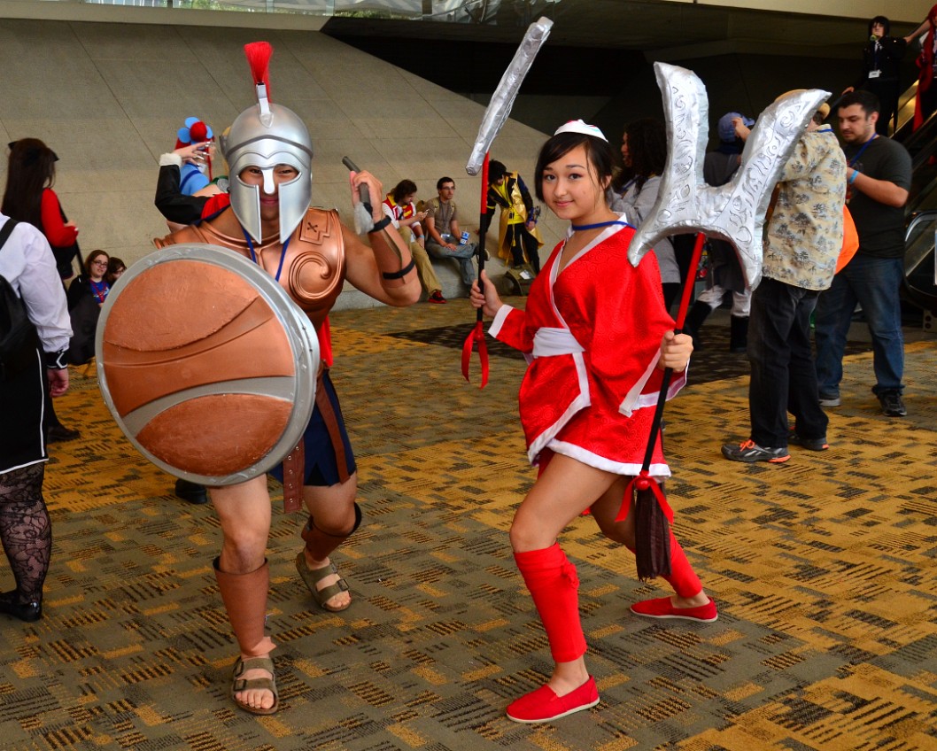 Greek Spearman and a Red Warrior Greek Spearman and a Red Warrior