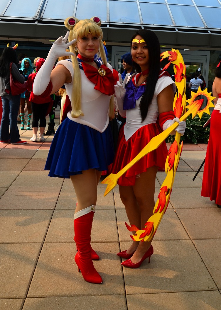 Sailor Moon and Sailor Mars With Mars Flame Sniper Bow Sailor Moon and Sailor Mars With Mars Flame Sniper Bow