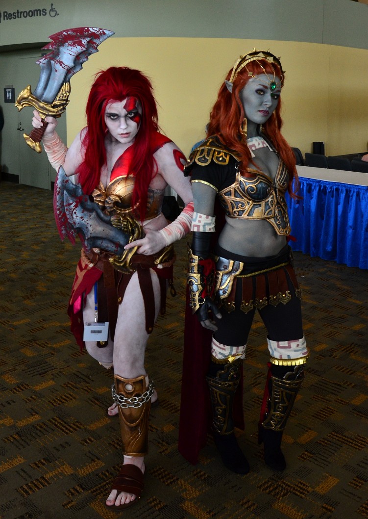 Kratos and a Pointy Eared Companion Posing Kratos and a Pointy Eared Companion Posing