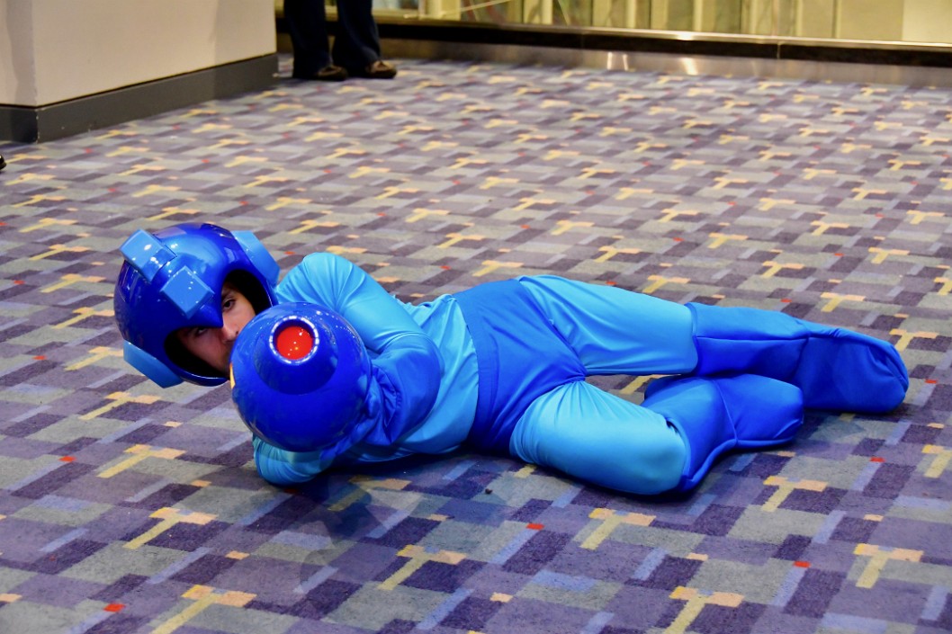 Megaman Firing From a Modified Prone Position