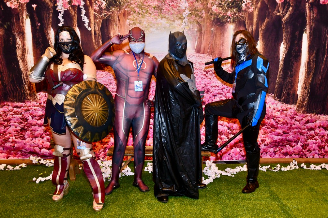 Wonder Woman, Flash, Batman, and Nightwing Among the Flowers 1