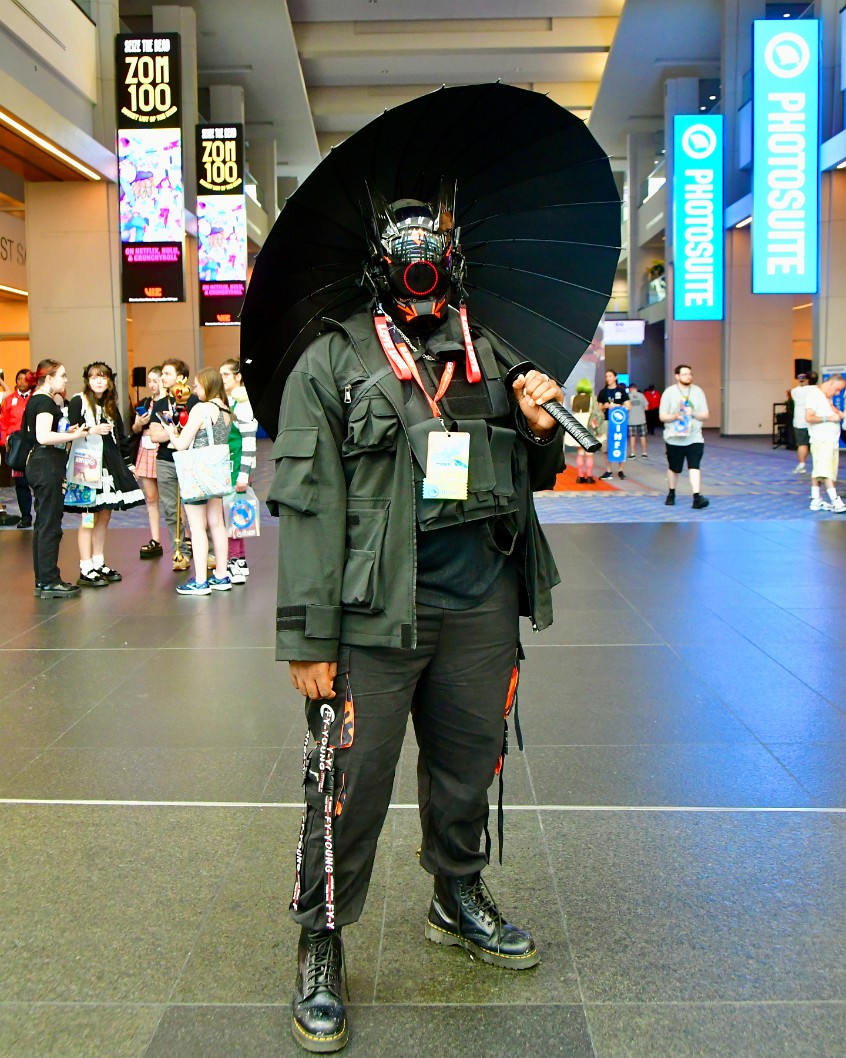 Tactical Masked With an Umbrella 1