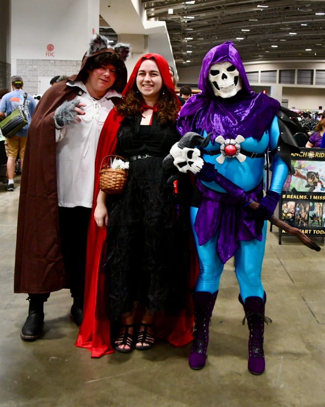 Big Bad Wolf, Red Riding Hood, and Skeletor Gathered Together